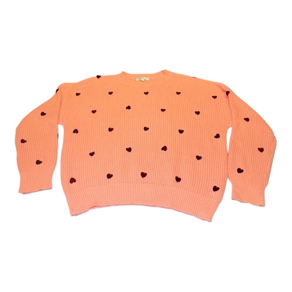 Chic Soul Pink Sequin Heart Sweater 1XL - Cozy & Cute Valentine Vibes